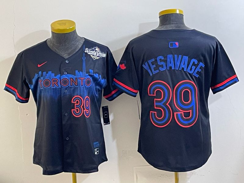 Women 2025 Toronto Blue Jays #39 Yesavage blue Game Nike MLB Jersey style 044